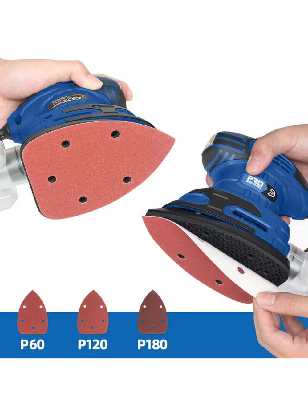 13000RPM 120V Electric Detail Sander with Dust Collector